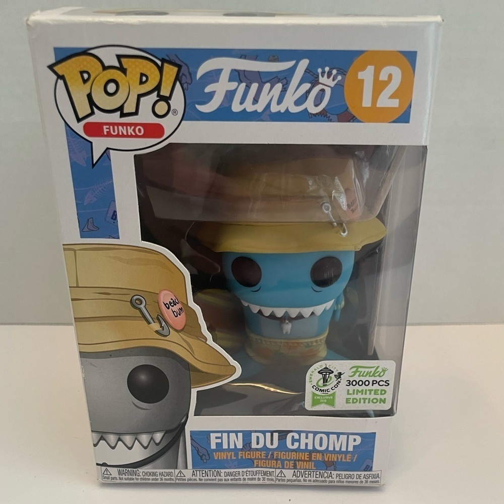 Funko Pop! Fin Du Chomp #12 Blue Vinyl Figure 3000 Pcs ECCC
